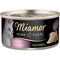 Miamor Vom feinsten Filéer Naturlig Kyckling &amp; Skinka 80g