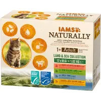 IAMS Naturally Adult Land &amp; sea collection 4 x 85 g