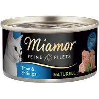 Miamor Vom feinsten Filéer Naturlig Tonfisk&amp;Räkor 80g