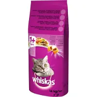 Whiskas tørfoder til voksne katte med oksekød - 14 kg