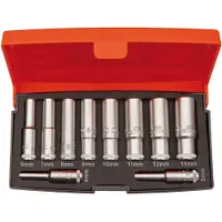 Bahco Hylsnyckelsats S0810L; 4-13 mm; 1/4''; 10 st.