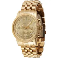 Michael Kors Klocka - - Hutton - Kronograf - Rostfritt stål - Guld