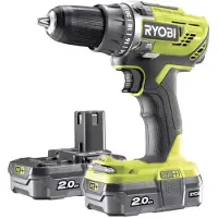 Ryobi One+ R18DD3-220S - Borr/drivare - sladdlös - 2 hastigheter - nyckellös chuck 13 mm - 50 N·m - 2 batterier - 18 V
