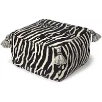 Classic collection Zebra sittpuff svart/vit
