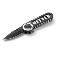 Hultafors premium fällkniv - svartlackerad alu m/rostfritt knivblad & lås