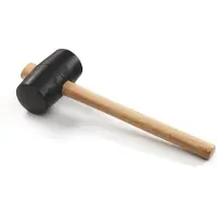 Hultafors gummihammare GU Ø65 mm svart, hårdhet 80/90 Shore A, handtag i ask