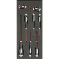 Bahco Phillips And Pozidriv Slotted In Foam Tray 1-3 Fit&go Skruvmejselset 8 Enheter