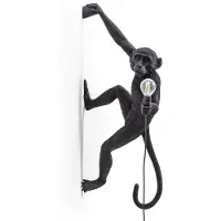 Seletti Monkey Lamp dekorativ vägglampa höger svart, Svart, Syntetmaterial, Design