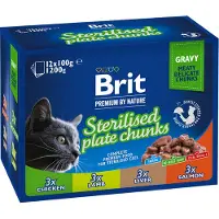 Brit Premium Pouch Sterile Plate 12x100g för steriliserade katter