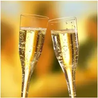 Papstar 10-Pack Champagneglas i Plast / Plastglas - 100ml