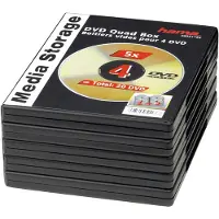 Hama DVD-fodral 4 CD/DVD/Blu-ray-skivor Polypropylen Svart 5 st (B x H x D) 13.4 x 18.9 x 1.4 cm 00051186