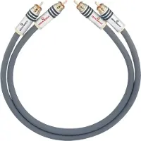 OEHLBACH 2088 RCA Audio Anslutningskabel [2x RCA-hane - 2x RCA-hane] 1.50 m Antracit guldpläterad kontakt