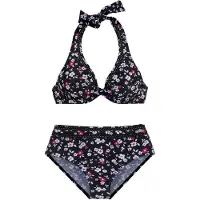 LASCANA Bikini rosa / svart / vit