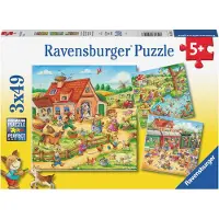 Ravensburger pussel 3x49 st Semester på landet