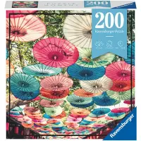 Ravensburger Puzzle Moment: Paraplyer - 200 stycken pussel fr barn & vuxna | Unikt Perfect Interlock | Vibrant blndfri design | Tillverkad med
