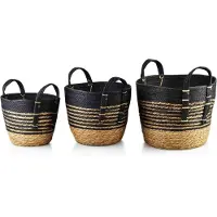 Affek Design BALI Set med 3 korgar 33x33xH:26/28x28xH:23/23x23xH:20cm