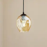 Emibig Glas pendellampa Starla LIGHTING, dimbar, Svart, Vardagsrum / matsal, Glas, Modern, Pendellampa