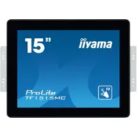 Iiyama ProLite TF1515MC-B2 - LED-skärm - 15 - öppen ram - pekskärm - 1024 x 768 - TN - 350 cd/m² - 800:1 - 8 ms - HDMI, VGA, DisplayPort - svart