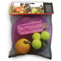 Active Canis Hundleksaksmix, 4 st (frisbee, boll på snöre, tennisboll, popsicle stick)