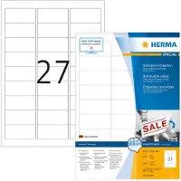 Herma Avtagbara etiketter A4 | 63,5 x 29,6mm | 10300 | vit | 2.700st