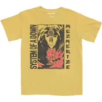 Ginza.se System of a Down: Unisex T-Shirt/Reflections (Mustard Yellow Mineral Wash) (Wash Collection) (XX-Large)