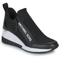 Michael Kors för kvinnor. 43S2WIFS1D Willis Wedge Trainer svart (41), 5 till 8 cm, Zip, Casual