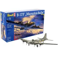 Revell B-17F Memphis Belle, Luftfarkostmodell med fast vinge, Monteringssats, 1:72, Boeing B-17, Plast, Second World War