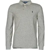 Ralph Lauren för män. 710680790003 Custom Slim Fit piké polotröja grå (S), Casual, Bomull, Lång ärm