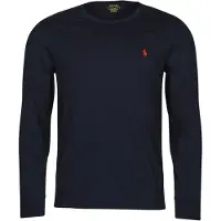 Ralph Lauren för män. 710671468024 Marinblå Custom Slim Fit t-shirt i trikå (M), Casual, Bomull, Lång ärm, Marino