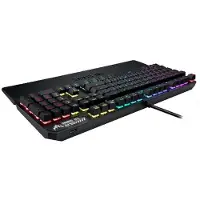 Asus TUF Gaming K3 - Tangentbord - bakgrundsbelyst - USB - amerikansk - tangentbrytare: röd brytare - grå kanonmetall