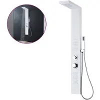 vidaXL Duschpanelsystem aluminium matt vit