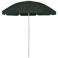 vidaXL Strandparasoll grön 240 cm