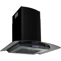 vidaXL Vägghuva Rostfritt Stål LCD 756 m³/h 60 cm Svart Extractor Decor 50709