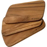 Zassenhaus cutting boards/ serving boards acacia wood 3-piece 22x15x1 cm
