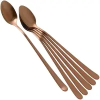 Amefa Austin 1410, 1410AETR06AV6 sorbet spoons / Latte Macchiato spoons copper, 6-piece