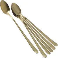 Amefa Austin 1410, 1410AVTR06AV6 sorbet spoons / Latte Macchiato spoons champagne-coloured, 6-piece