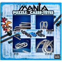3D Metallpussel 4 st Puzzle mania blå