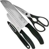 Victorinox SwissClassic 6.7133.4G, Kniv / bestickuppsättning, Rostfritt stål, Polypropylen, Termoplastisk elastomer (TPE), Rostfritt stål, Svart, 17 cm