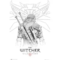 The Witcher 3, Maxi Poster - Geralt Sketch