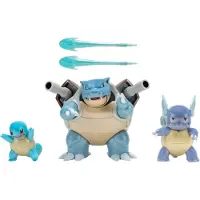 Pokémon Select Evolution 3-Pack - Innehåller 2-tums Squirtle, 3-tums Wartortle & 4.5-tums Blastoise