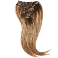 Rapunzel of sweden Classic Clip-ins Straight / Medium Volume / 7 pieces Natural Brown ColorMelt C2.2/5.1 50 cm Löshår 110 g