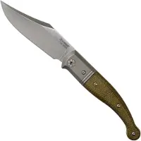Lionsteel Gitano Green Canvas Micarta GT01 CVG pocket knife, Gudy van Poppel design