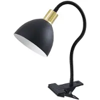 LINDBY Klämlampa Genora , Svart, Vardagsrum / matsal, Metall, Modern, Klämlampa