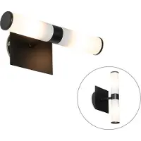 QAZQA Modern badrumsvägglampa svart IP44 2-ljus - Bath