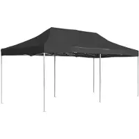 vidaXL Hopfällbart partytält aluminium 6x3 m antracit