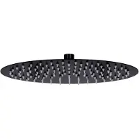 vidaXL Takduschhuvud i rostfritt stål 30 cm rund svart