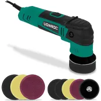 Vonroc Dubbelverkande polermaskin 400W - Ø50 & Ø75MM | Inkl. 2 stödplattor och 2 poleringssvampar