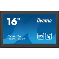 Iiyama ProLite T1624MSC-B1 Touchscreen EEK: E (A - G) 39.6 cm (15.6 tum) 1920 x 1080 pixel 16:9 25 ms HDMI, Audio Line Out, USB 2.0 IPS LCD