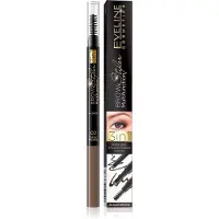 Eveline Cosmetics Eveline Brow Multifunction Styler brynblyertspenna 3-i-1 nr 02 Dark Brown 1 st