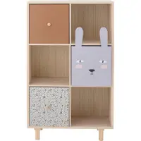 Bloomingville MINI Calle bokhylla m. lådor, multifärgad, kejserträ